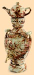 Самовар фарфоровый Осенний (3л, коричневый фон)