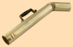 Труба для самовара 65 мм Гармошка деревянная ручка (полированная латунь)