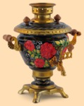 Самовар электрический Рябинка на чёрном (2л)