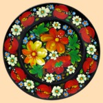 Тарелка петриковская роспись Столовая (15 см)