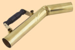 Труба для самовара 47 мм Гармошка деревянная ручка (полированная латунь)