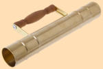 Труба для самовара 40 мм деревянная ручка из липы (матовая латунь, прямая)